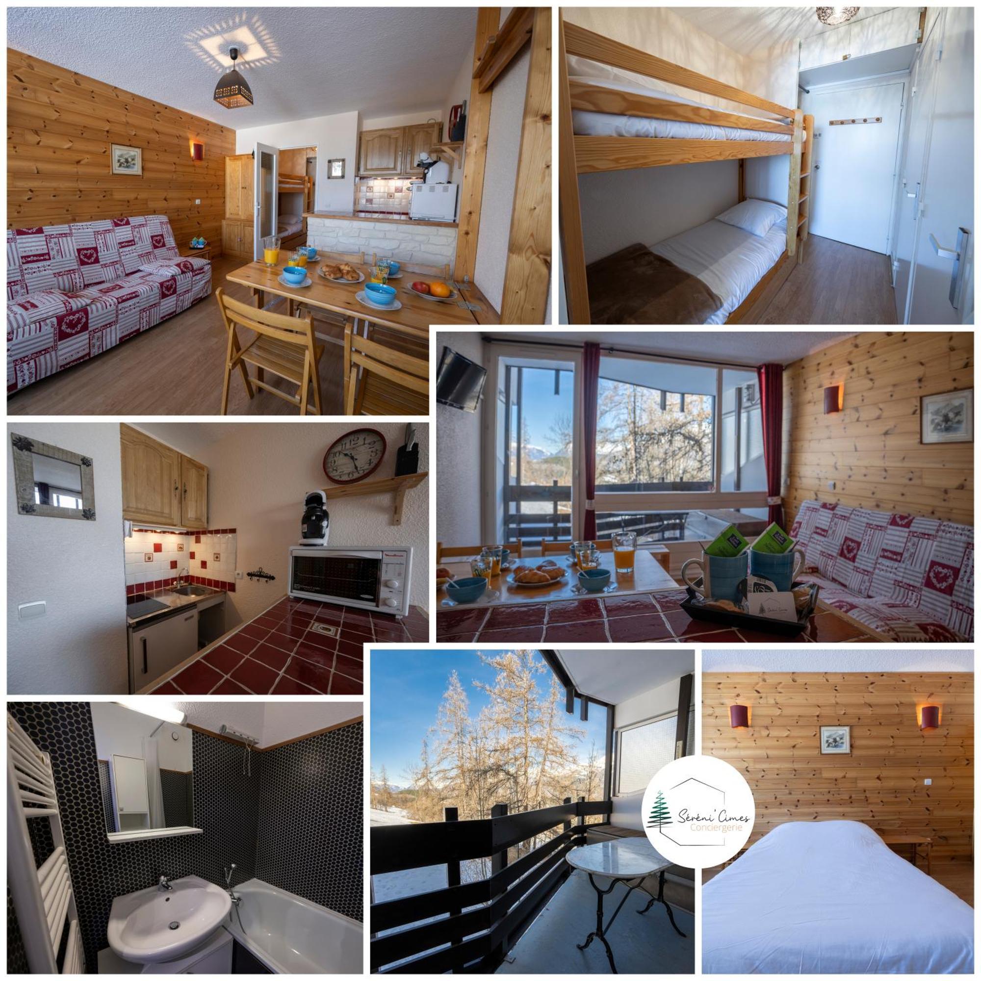 Appartement Doux Crepuscule - Au Bord Des Pistes - Parking à Enchastrayes Extérieur photo